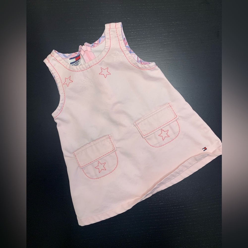 Tommy Hilfiger 3-6m Pink Star-Embroidered Dress